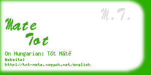 mate tot business card